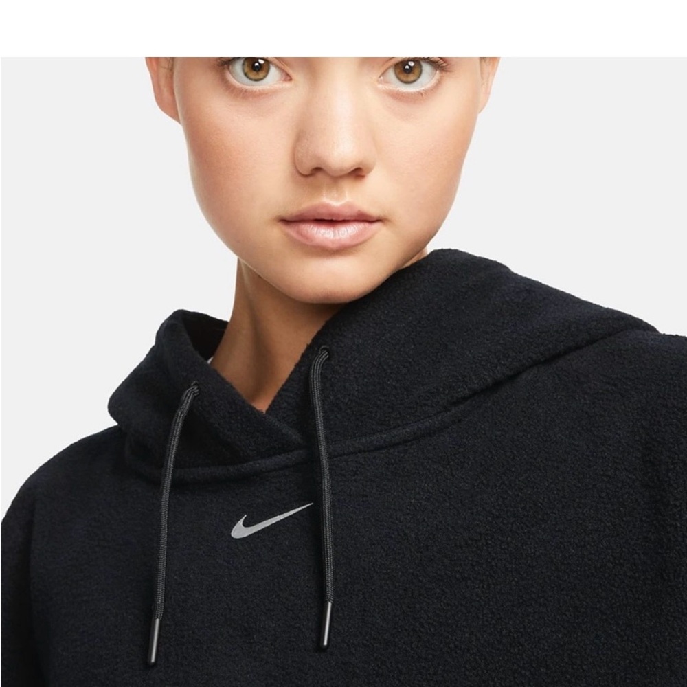 Nike Women's Black and Gray Patterned Hoodie - Picture 2 of 6